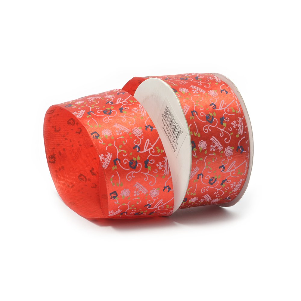 Лента атласная с рисунком 40мм TBY.ЛДР.CK-15.4 цв.26