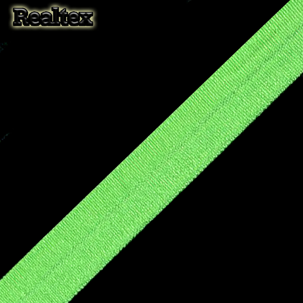 Косая бейка стрейч матовая 15мм (50м) цв.F238 ярко-зелёный