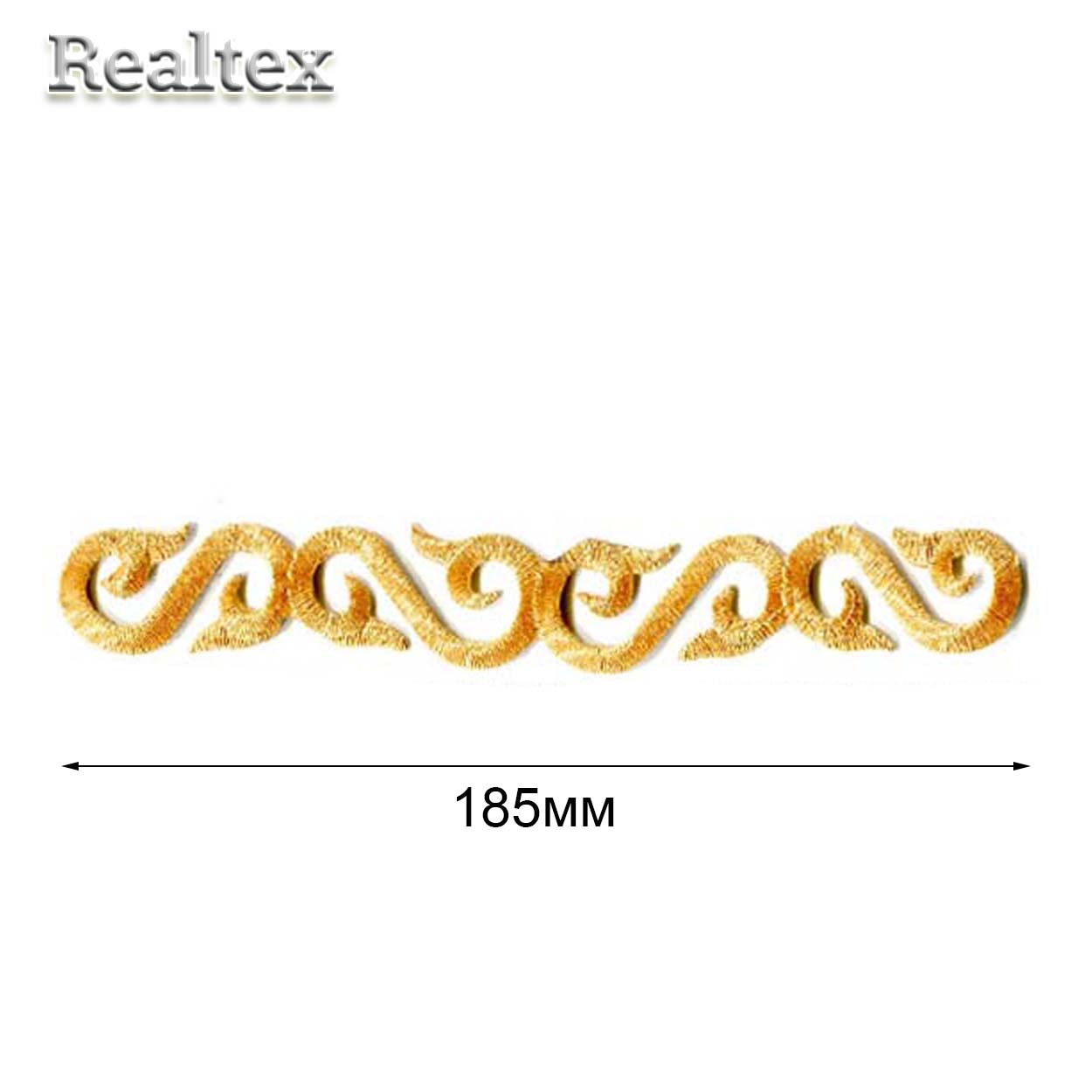 Термоаппликации орнамент Реалтекс R-2582 цв.золото