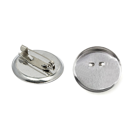 Заготовка для броши Реалтекс круглая 30мм цв.никель