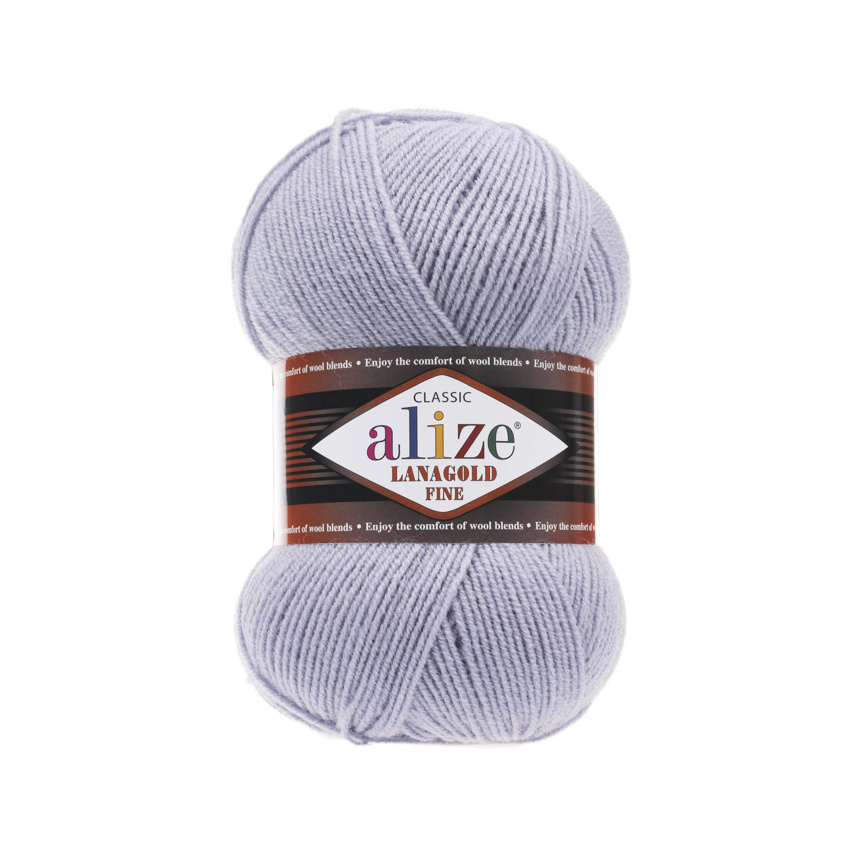 Пряжа Alize "Lana Gold Fine" (100гр) цв.200 серый