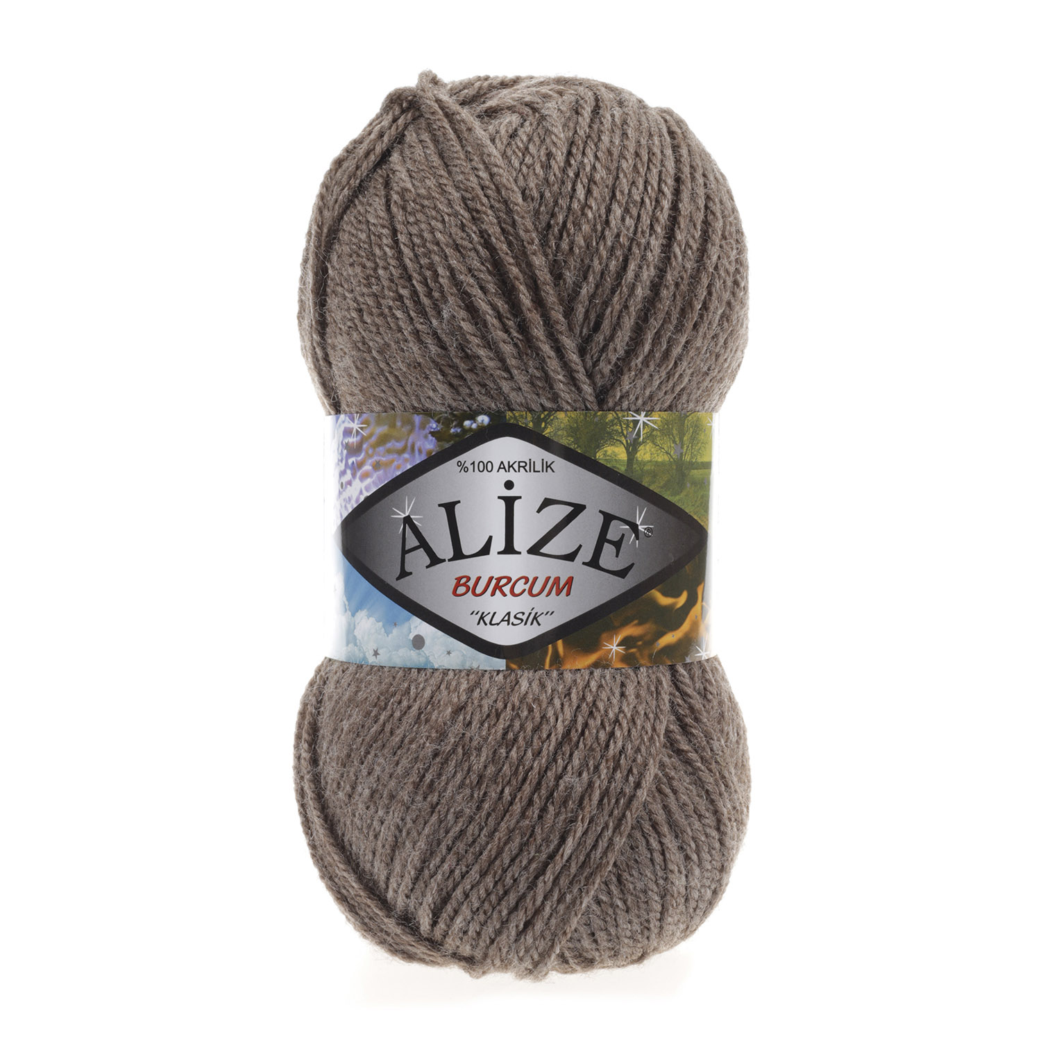 Пряжа Alize "Burcum Klasik" (100гр) цв.239 кофе с молоком