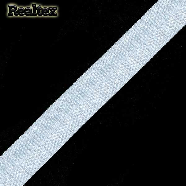 Косая бейка стрейч блестящая 15мм (50м) цв.F183 голубой