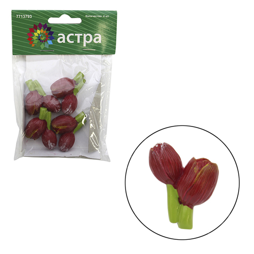 Набор обьемных фигурок LR15-4624 "Тюльпан" цв.красный