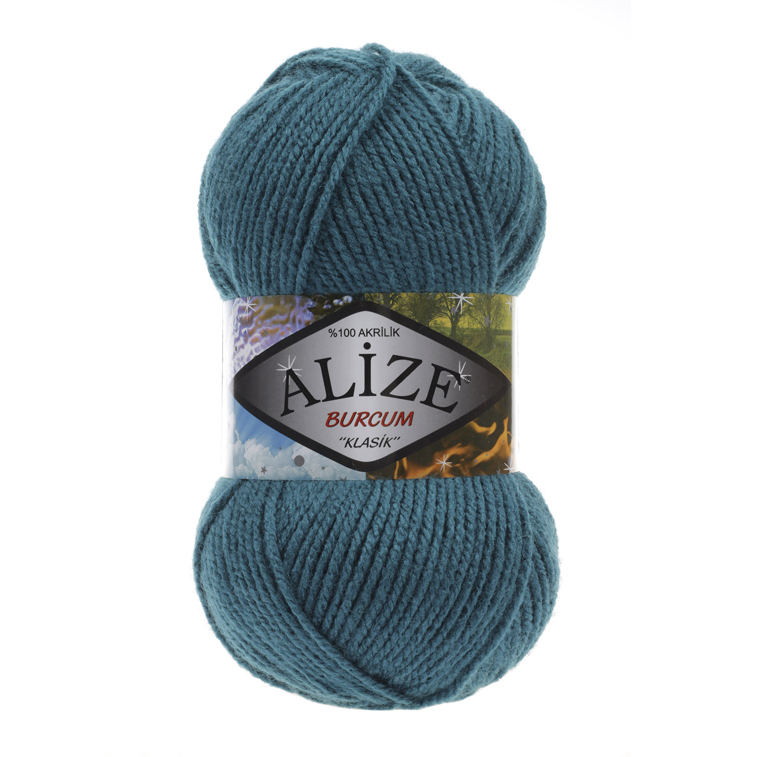 Пряжа Alize "Burcum Klasik" (100гр) цв.212 петроль 