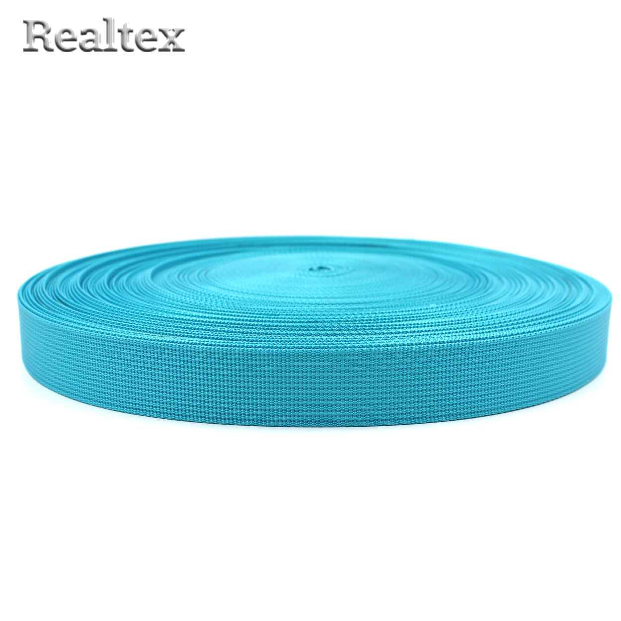  Лента ременная Реалтекс Premium 25мм (45,7м) цв.04 голубой
