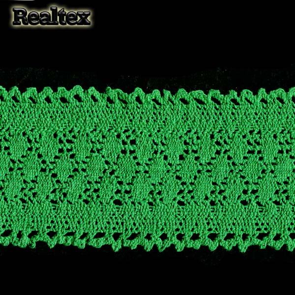 Кружево вязаное  85мм 85.01.121 (25м)цв.31 зеленый