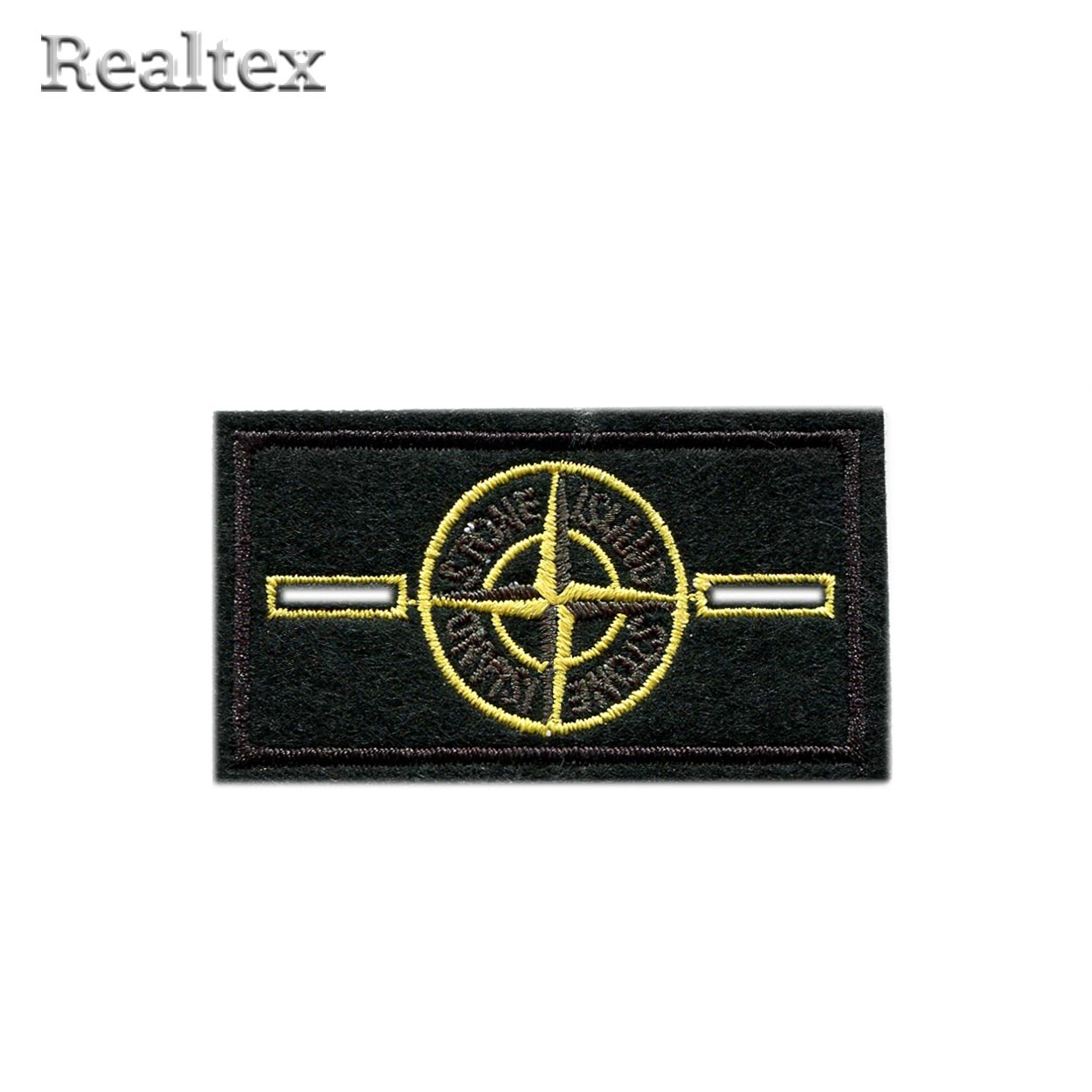  Термоаппликации Реалтекс №20 "Stone island" цв.черный/желтый
