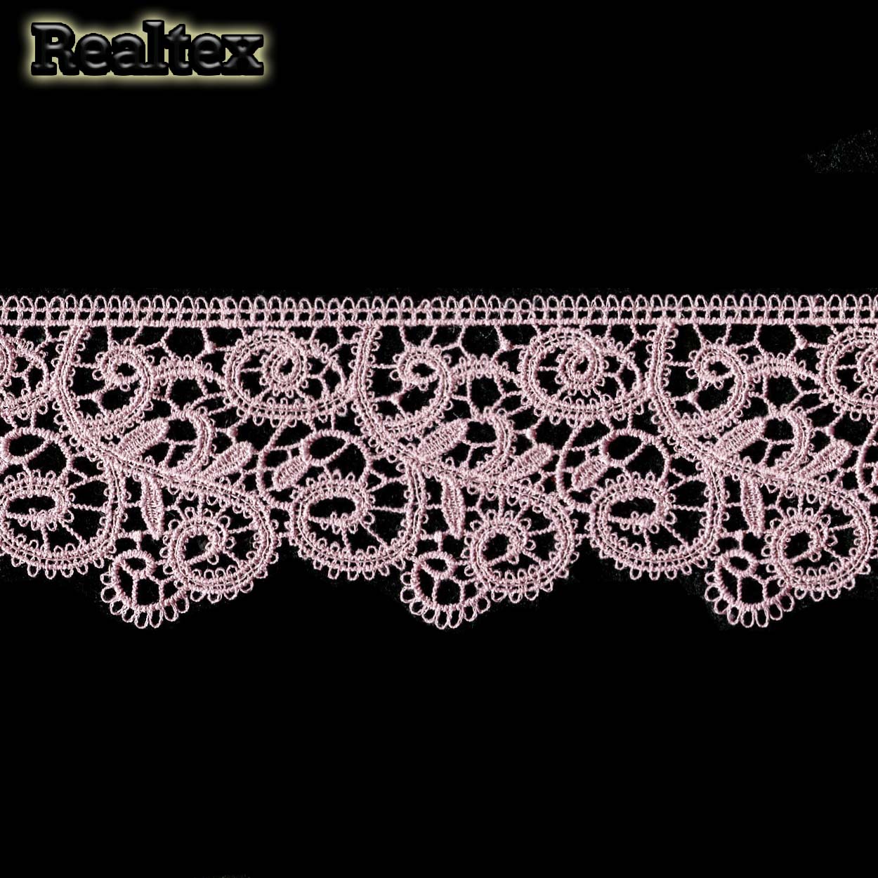 Кружево  гипюр  Realtex  60мм R-6510 (9,1м) цв.361 пудра