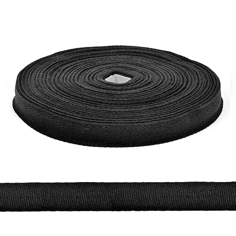 Тесьма киперная 20мм ЛКЭ (20ЧХ-50) 1,9гр/см х/б цв.чёрный