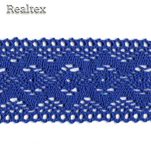 Кружево вязаное  85мм 85.01.041 (25м) цв.23 василек