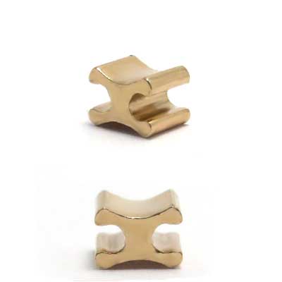 Ограничитель нижний для молний металл. Т.4 ГОМН (100шт) цв.золото 