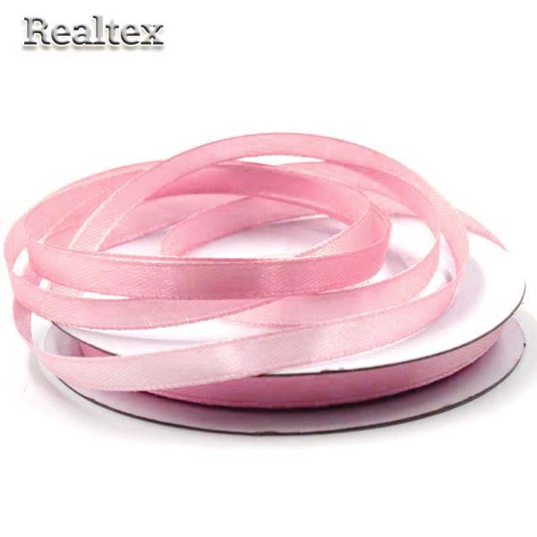 Лента атласная 6мм Realtex (32,9м) цв.079 розовый