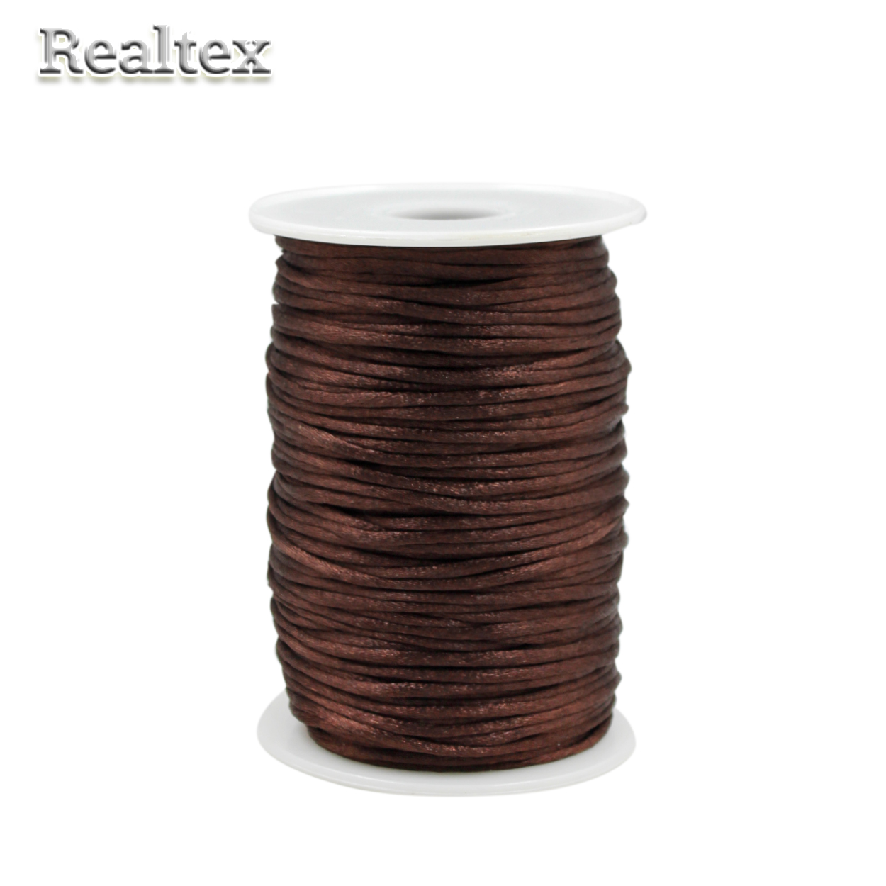 Шнур круглый атласный  Реалтекс 2мм (91.5м) цв.118 темно-коричневый