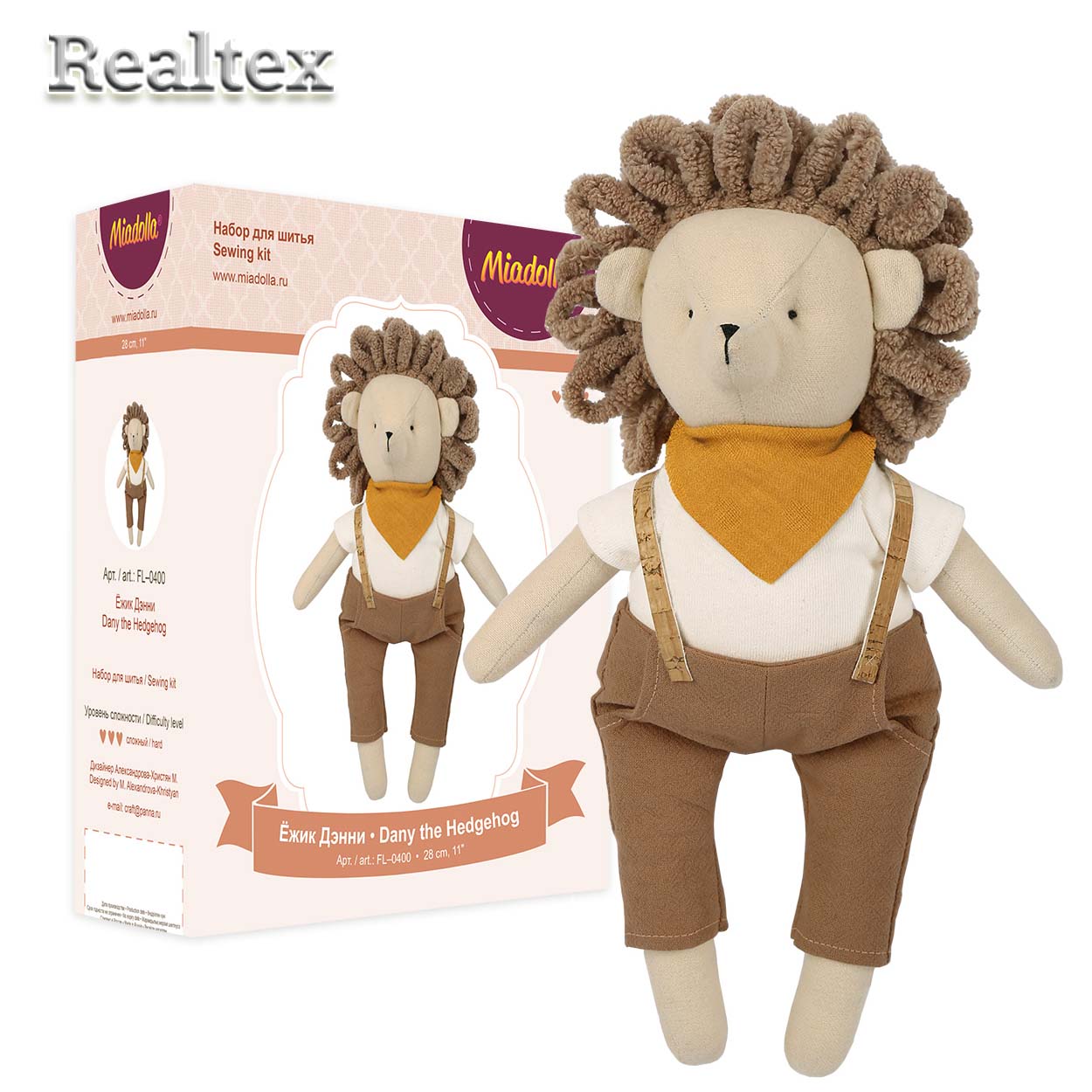 Набор для изготовления игрушки FL-0400 Ежик Дэнни "Miadolla"
