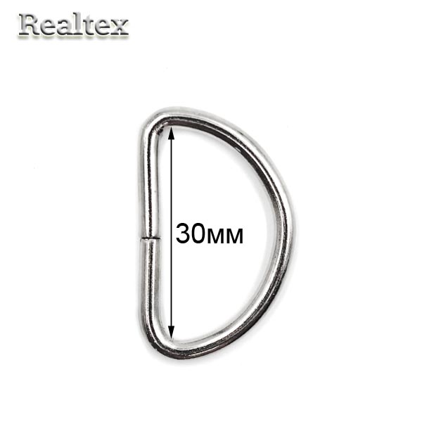 Полукольцо металлическое RS 30*3,5мм  цв.никель