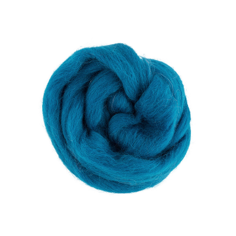 Шерсть для валяния TFS-050 полутонкая (50гр) цв.0331 морская волна