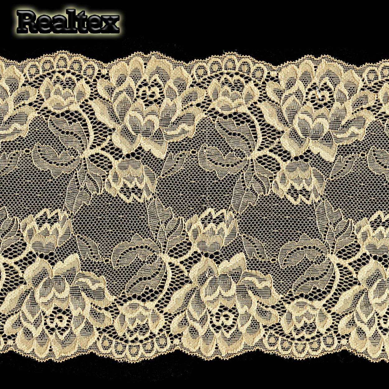 Кружево стрейч 180мм TBY L838 цв.180 бежевый