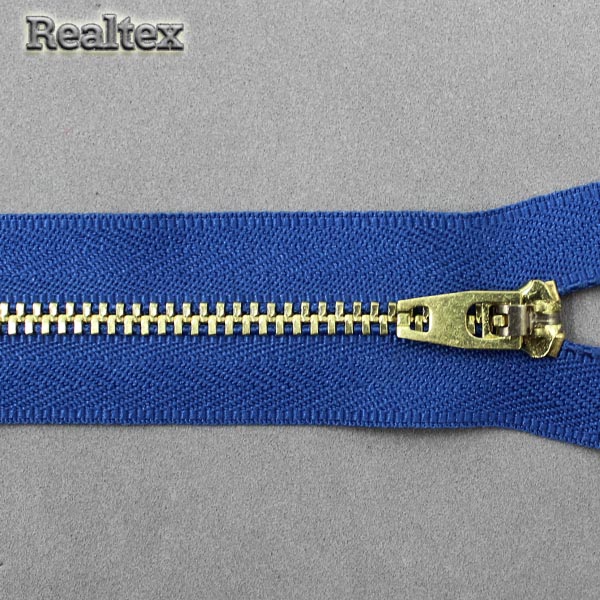 Молнии джинсовые JIN 4L латунь 18см Т.4 неразъёмная №1 (10шт) цв.214 синий