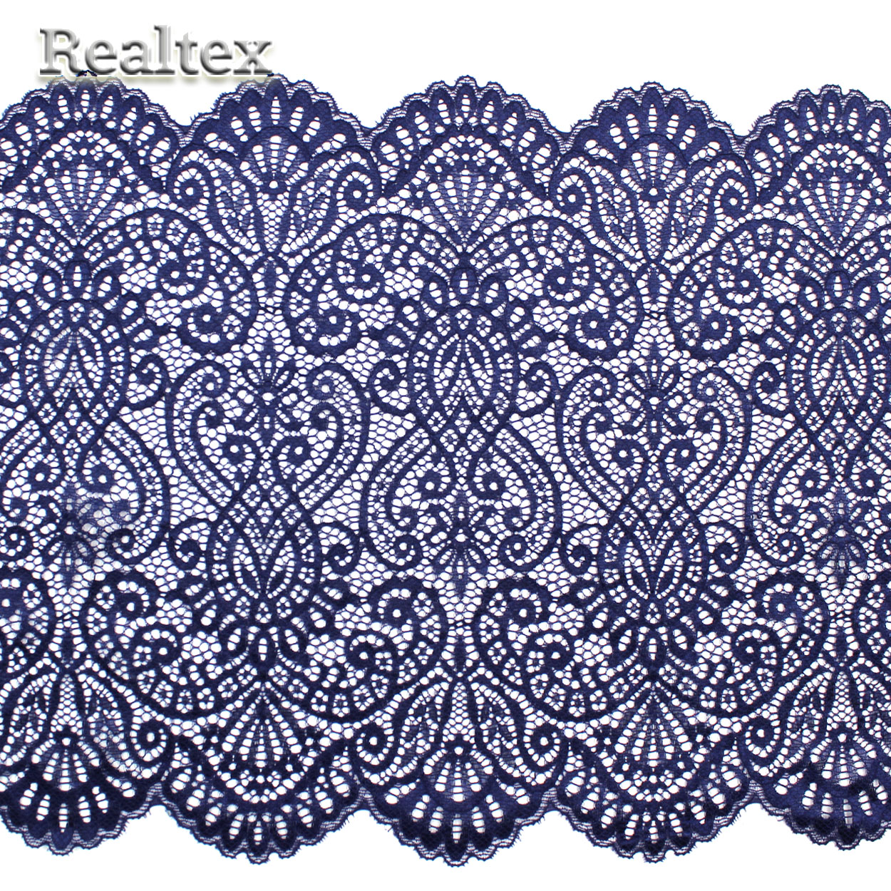 Кружево стрейч 240мм TBY 40992 цв.061 тёмно-синий