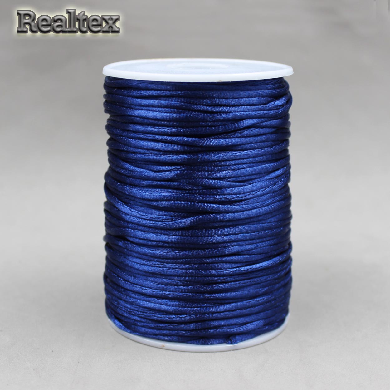 Шнур круглый атласный  Realtex 2мм (91.5м) цв.109 темно-синий