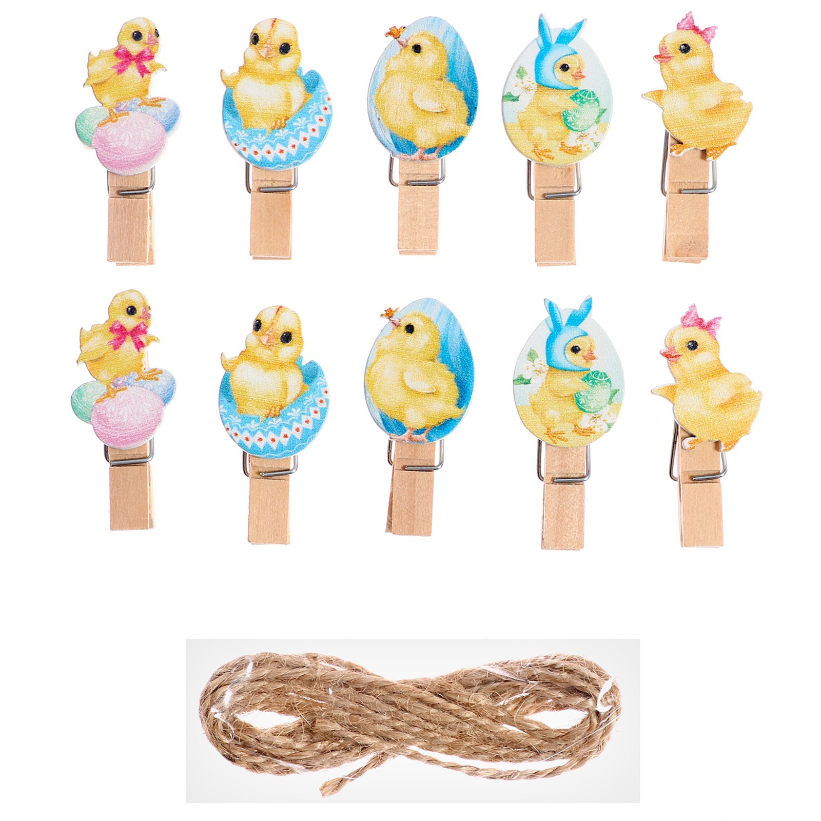 Набор декоративных прищепок 9914581 "Цыплята"