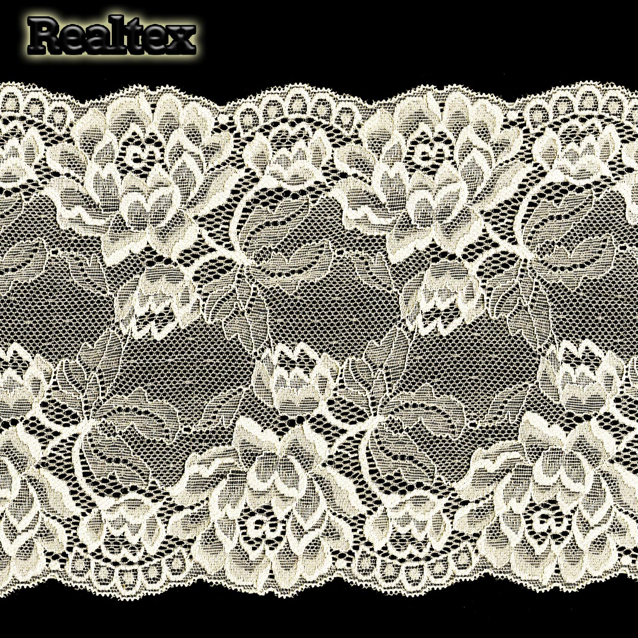 Кружево стрейч 180мм TBY L838 цв.02 молочный 