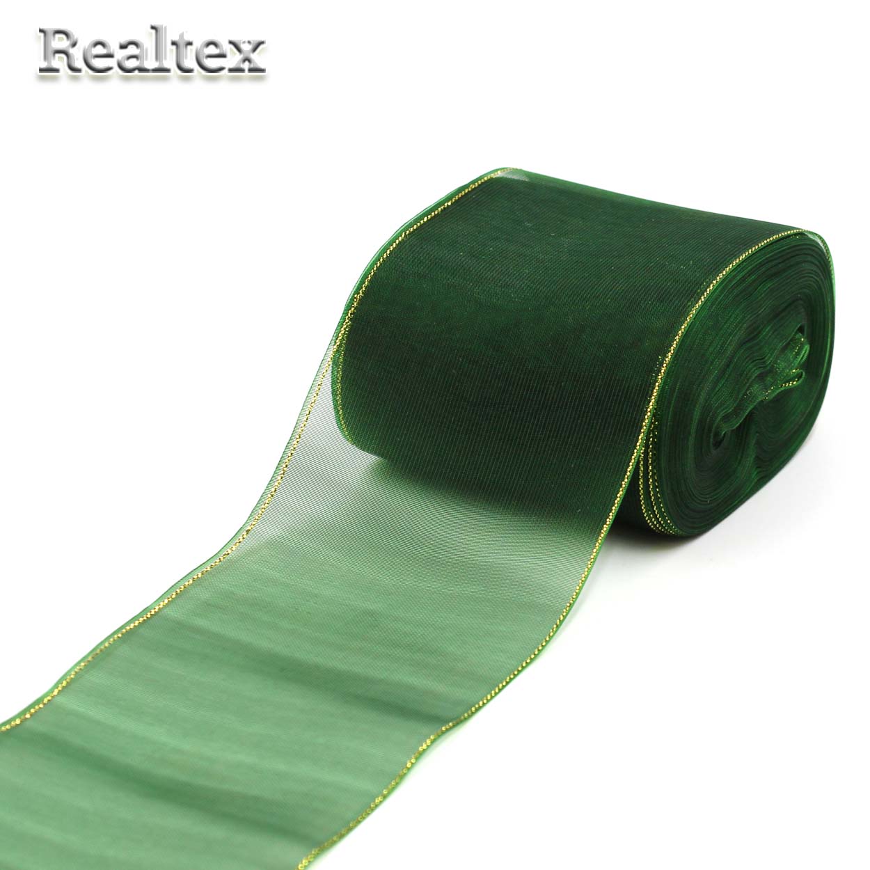 Лента капроновая 80мм "Органза-80" с3651г17 с метанитом цв.52 авокадо