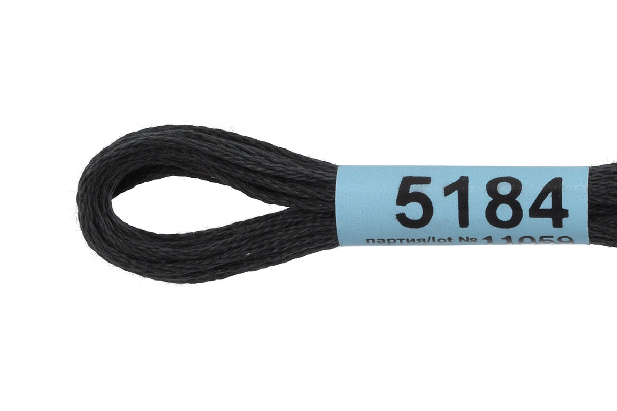 Мулине "Гамма" цв.5184 черно-серый