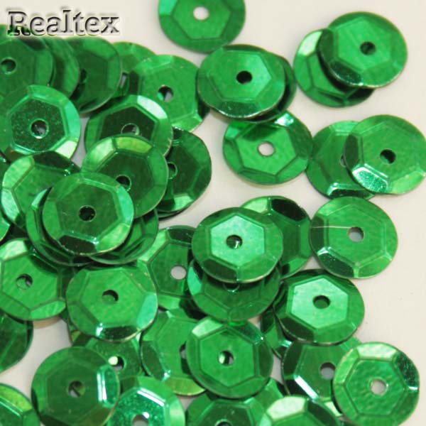 Пайетки "Астра" (10гр) "граненые" 6мм цв.4 зеленый