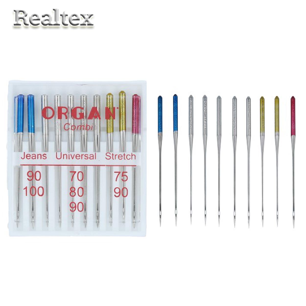 Иглы БШМ ORGAN универсальные COMBI (10игл) в пенале