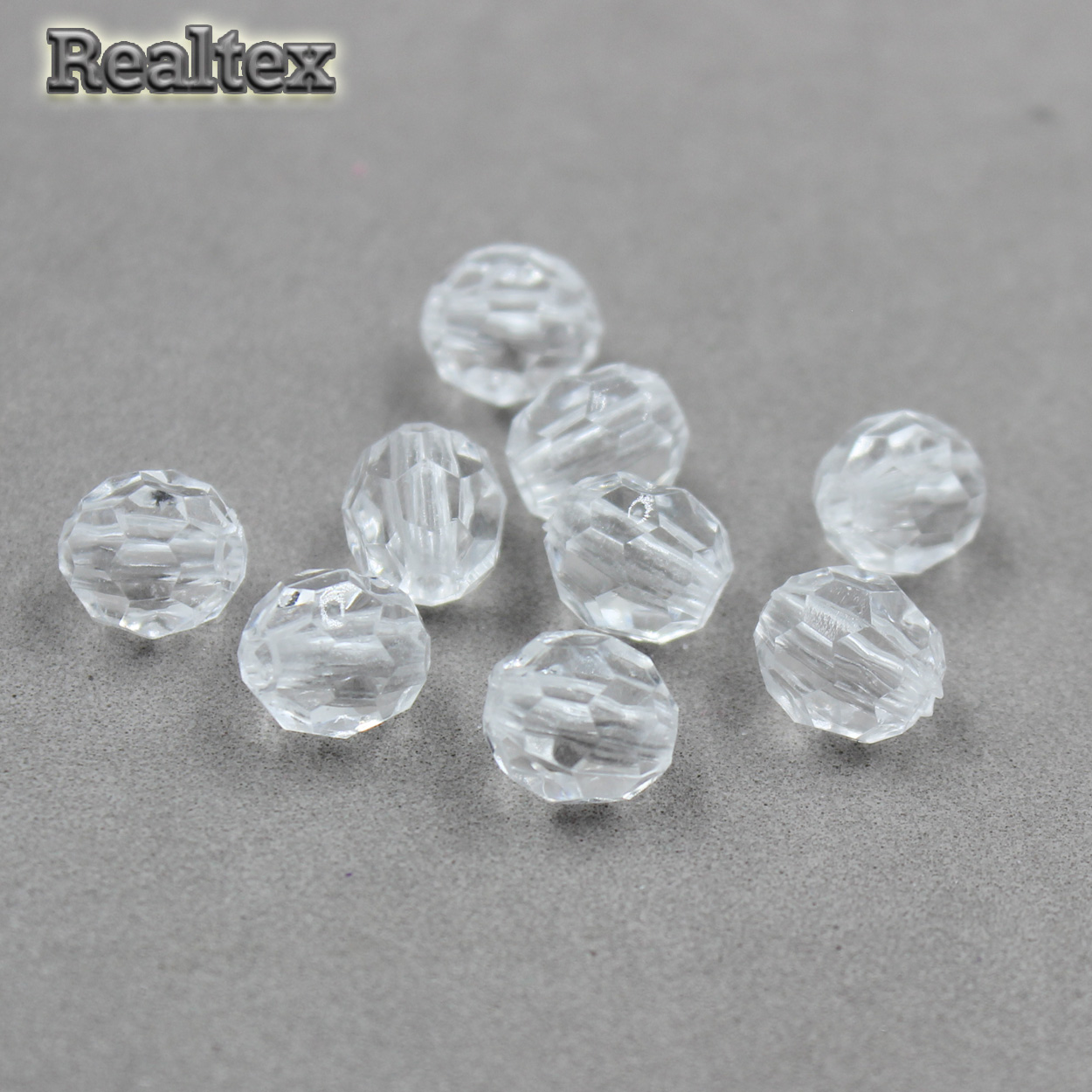 Бусины акриловые 3242 12мм (100гр) цв.17 прозрачный 