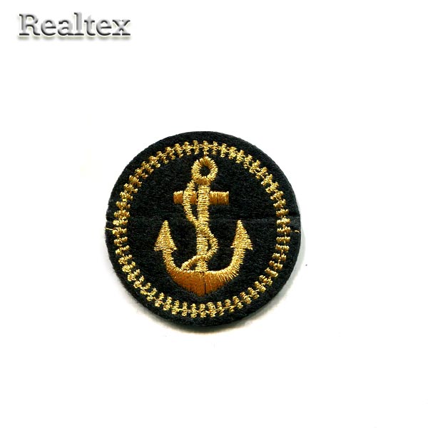  Термоаппликации Realtex RT-058 "Якорь" цв.черный/золото