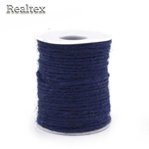 Шнур льняной для рукоделия Realtex 2мм цв.тёмно-синий