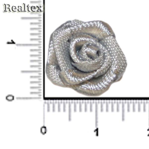Розочки пришивные атласные Realtex R-3 цв.серый