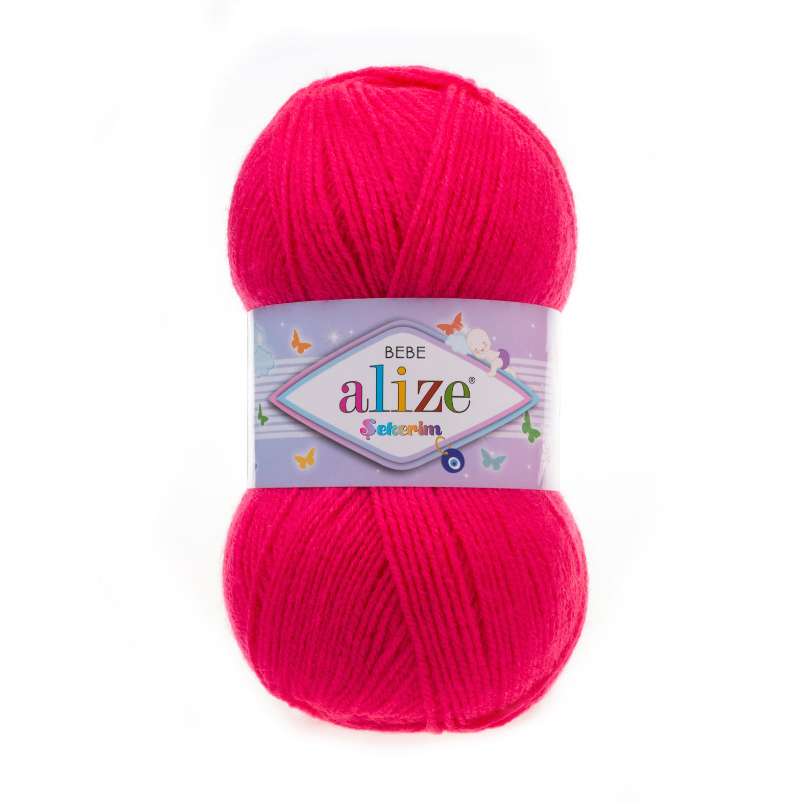 Пряжа Alize "Sekerim Bebe" (100гр) цв.798 бугенвиллия