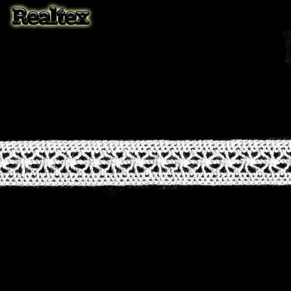 Кружево вязаное  15мм 15.01.099 (25м) цв.01 белый
