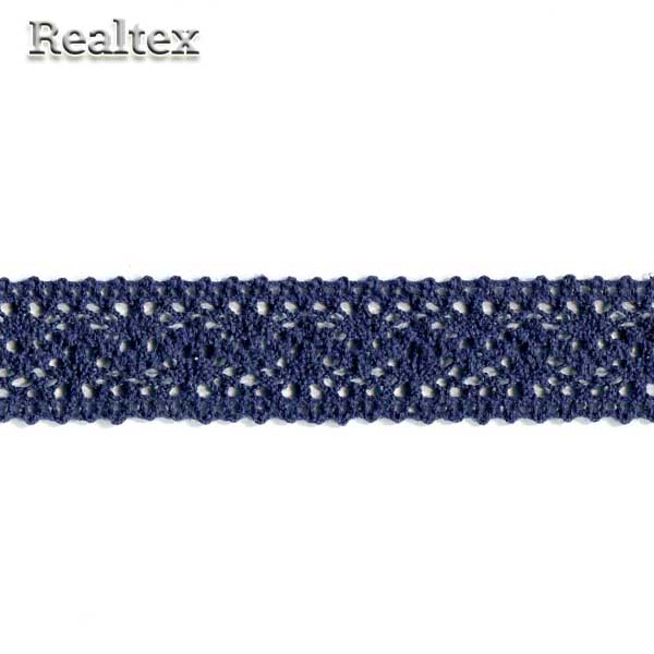 Кружево вязаное  27мм 27.01.101 цв.24 темно-синий