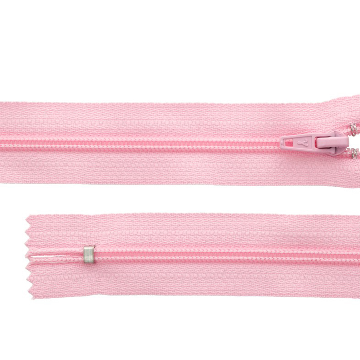 Молния витая G004A Т.4 20см неразъемная замок автомат цв.133 св.розовый