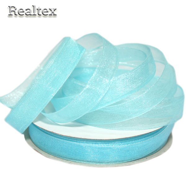 Лента капроновая 10мм Realtex цв.3081 бирюза