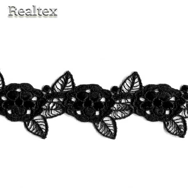 Кружево гипюр  60мм МА-47-1116 цв.черный