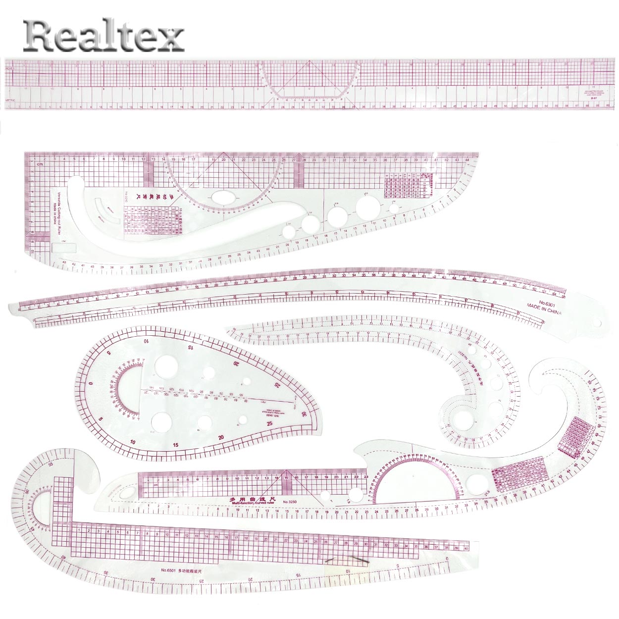 Набор Лекал Realtex метрических (7шт)