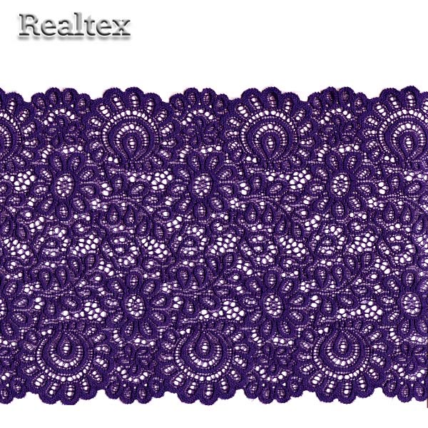 Кружево стрейч 205мм TBY YSTL00839 цв.2817 сиреневый