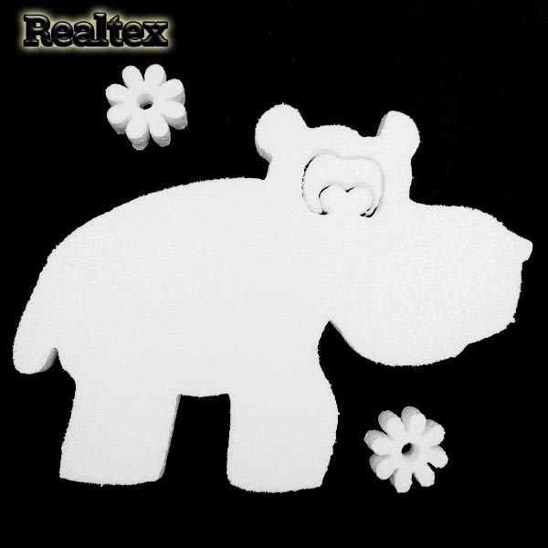 Заготовка для декорирования Бегемот 30см мод.13414 (1уп) (пенопласт пористый)