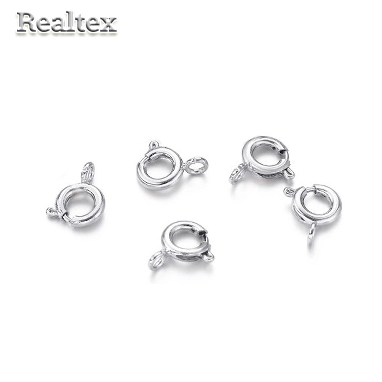 Застежка для бижутерии  "Realtex" RF-2 кольцо 7мм (5шт) цв.никель