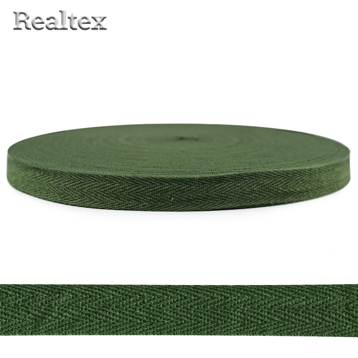 Тесьма киперная 15мм Realtex (50м) цв.22 хаки