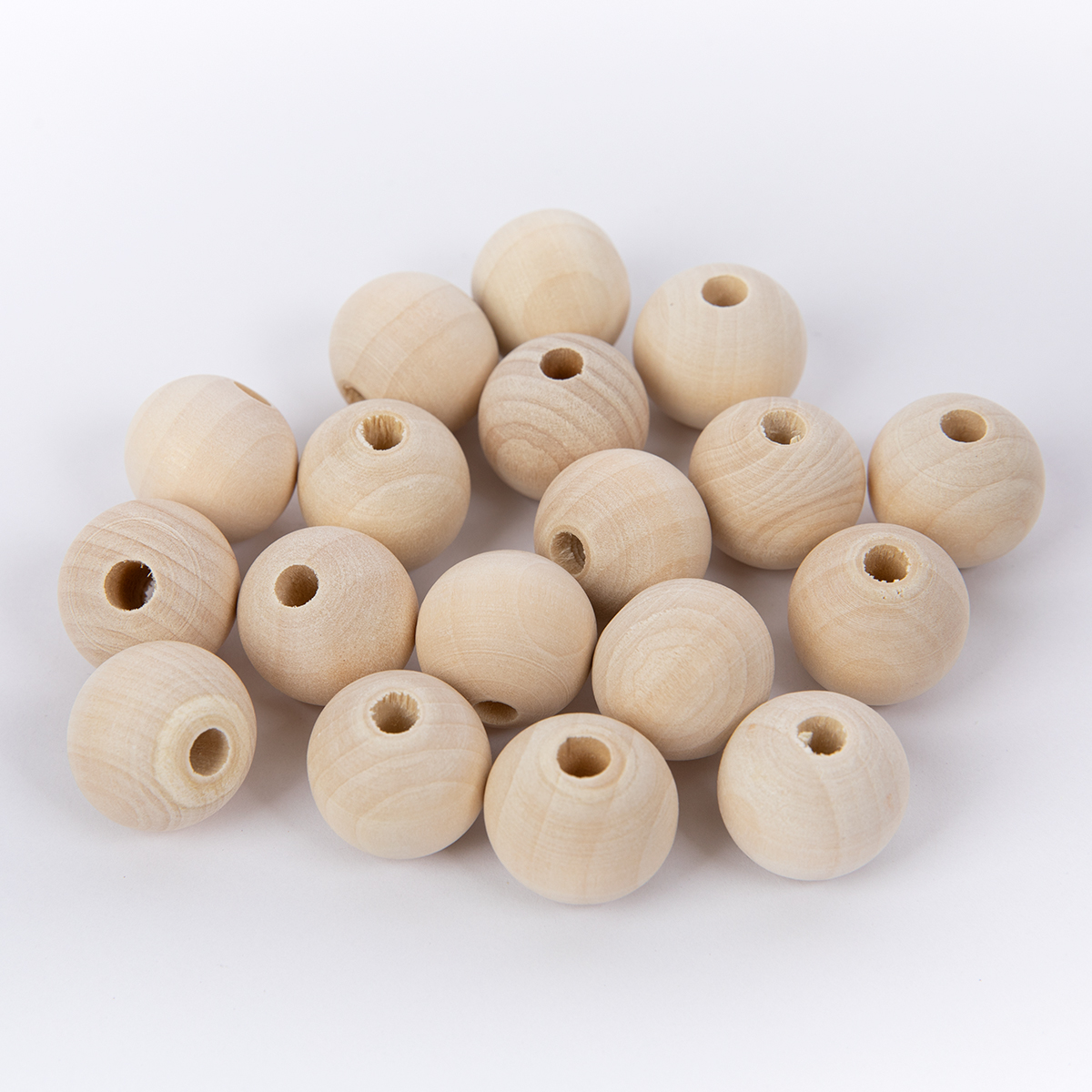 Бусины декоративные деревянные HWBE-20 цв.светлое дерево