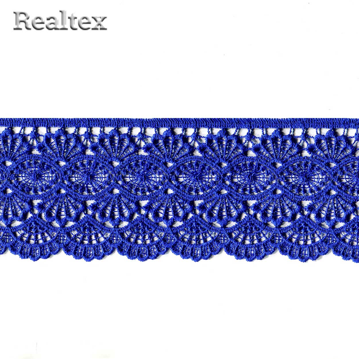 Кружево  гипюр  Realtex  70мм LF-6046/T6406 цв.256 электрик
