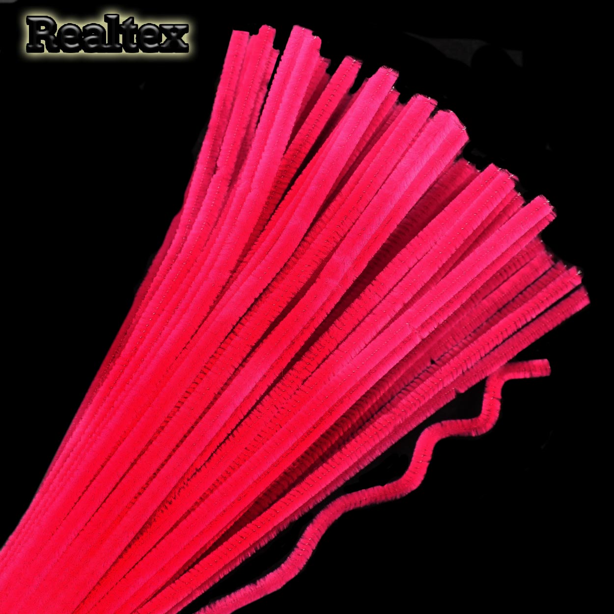 Проволока "Синель" Realtex для творчества N d-6мм 30см (100шт) цв.А-002 красно-розовый