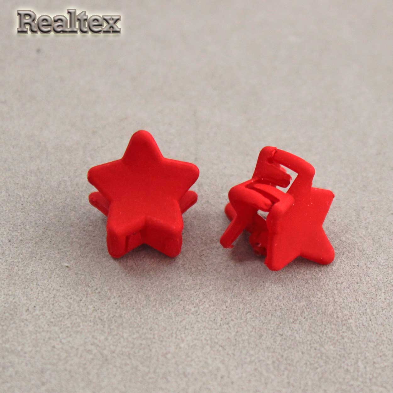 Заколка-краб мини 29553 "Звездочка" (2шт) цв.красный